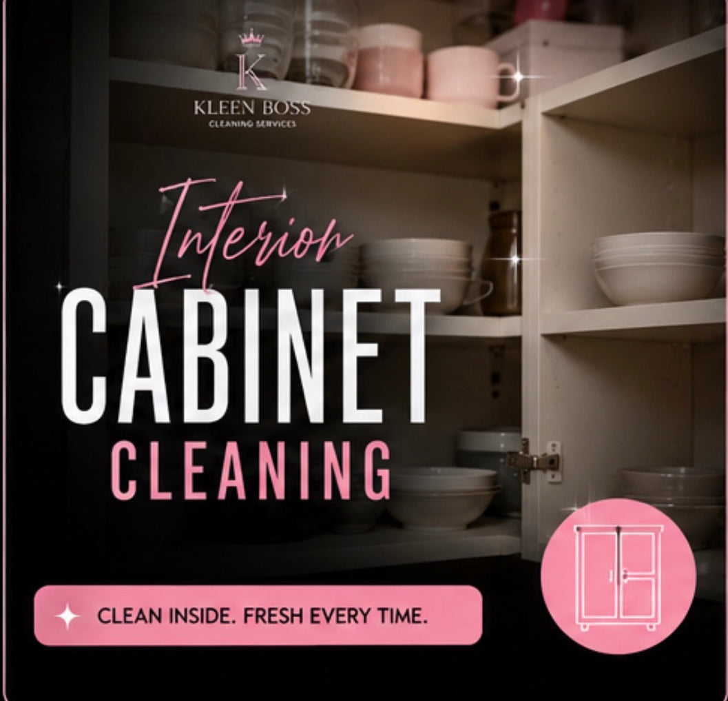Interior cabinet cleaning